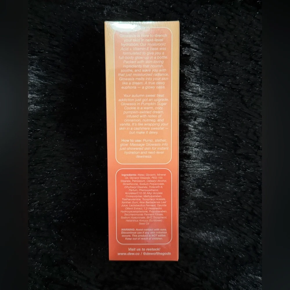 Dew of the Gods Glowasis Body Lotion Pumpkin Sugar Cookie 100ml New